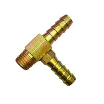 T para Compressor 02 Saidas Rosca 1/4 Espigao 1/4 - Lubefer