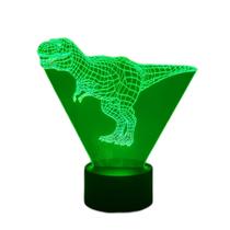 T-rex Dinossauro Pilha 1 cor Luminária led Decoração