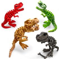 T-Rex Esqueleto Articulado Brinquedo Dinossauro Fidget Toy Dino Tiranossauro Rex com Osso