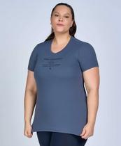 T-shirt Alto Giro Skin Fit Inspiracional Plus Size 2333702 T-shirt Alto Giro Skin Fit Inspiracional Plus Size 2333702