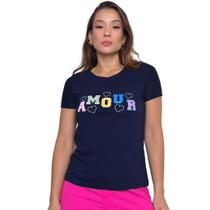 T-shirt amour - azul marinho