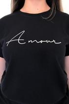 T-shirt Amour Preta