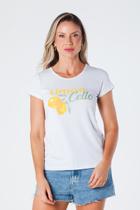 T-Shirt Baby Look Estampa Limoncello Viscolycra Branca T-Shirt Baby Look Estampa Limoncello Viscolycra Branca