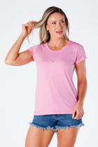 T-Shirt Baby Look Estampa Mini Coração Viscolycra Rosa Iogurte