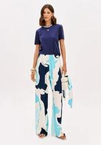 T-shirt Baby Look Manga Curta Com Bordado 502TS005207