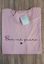 T-shirt bem me quero manga curta rosa surto clothing feminina tam M