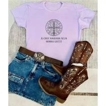 T-shirt Blusa Linda Ele Vive Jesus Cristo Fé Camiseta Feminina Camisa