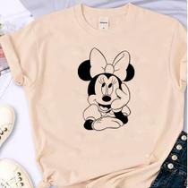 T-shirt Blusa Linda Mickey Minnie Mouse Fofa Camiseta Feminina Camisa basica
