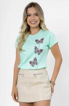 T-shirt borboleta - Modinha chick