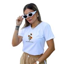 T-Shirt Branca Girassol