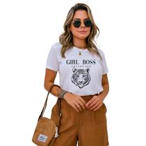 T-Shirt Branca Girl Boss