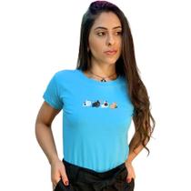 T-shirt cachorrinhos - azul