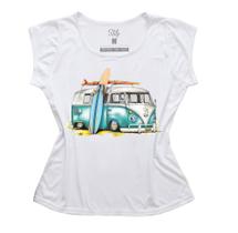T-shirt Camiseta Blusa Feminina Estampa Kombi Beach Surf