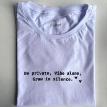 T-shirt Camiseta Feminina Branca Be Private