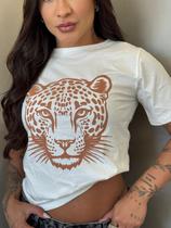 T-shirt Camiseta Feminina com Estampa ONÇA T-shirt Camiseta Feminina com Estampa ONÇA