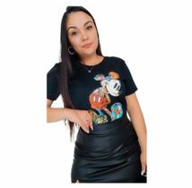 T-Shirt Camiseta feminina Mickey personagens Disney - Bella Bajona