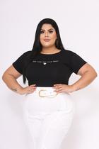 T Shirt Camiseta Feminina Plus Size Frases Amor Coração Positiva - Estilo Único