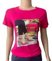 T-Shirt Camiseta Feminina Rosa/Pink - 247 Moda