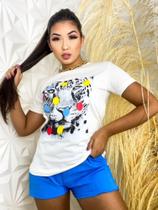 T-shirt Camiseta Feminina Tigre Bolinha - kelly rodrigues
