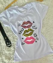 T-shirt Camiseta Luxo Moda Feminina Algodão - AB Tshirteria