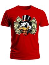 T-Shirt Camiseta Masculina Dollar Tio Patinhas frente verso estampada Casual Premium