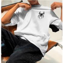 T-shirt casual de gola redonda para homem camiseta aranha