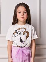 T-Shirt Chip Disney Com Strass Animê