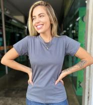 T-Shirt Cinza Lisa Tecido 100% Algodão / Fio 30.1 Penteado - MyStyleT-shirteria