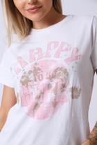 T-shirt Classic Branco Algodão Happy To be Here