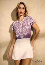T-shirt com Estampa e Termocolante Exclusivo Perfect Way P Veste 36/38