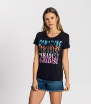 T-shirt com Estampa Feminina Rovitex Preto T-shirt com Estampa Feminina Rovitex Preto