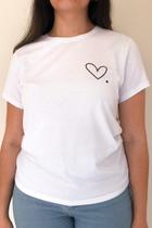 T-shirt Coração Branca