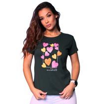 T-shirt corações - verde outer