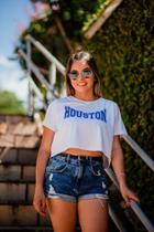 T-shirt cropped feminino - Houston tamanho único - Bivilu T-shirts