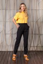 T-shirt cropped gola alta