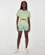 T-Shirt Cropped Sport Way Of Life Alto Giro Verde Calmo