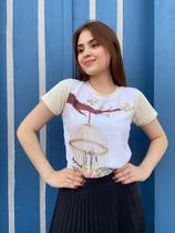 T-Shirt de Luxo Blusa Feminina T-Shirt de Luxo Blusa Feminina