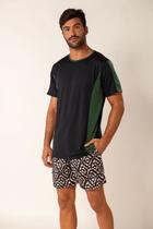 T-Shirt Dry Bicolor preto