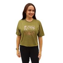 T-Shirt Em Meia Malha Feminina Com Estampa Cereja Rosa 73109