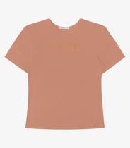 T- shirt em Viscotorcion Feminina Endless Marrom T- shirt em Viscotorcion Feminina Endless Marrom
