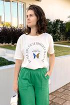 T-shirt Estonada Butterflies - Off White
