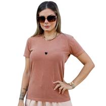 T-Shirt Estonada Camel Coração