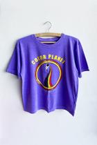 T-shirt Estonada Color Planet - Roxo T-shirt Estonada Color Planet - Roxo