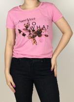 T-shirt Estonada Rosa Imperfect Feminino Blufera Jeans 1926/2 T-shirt Estonada Rosa Imperfect Feminino Blufera Jeans 1926/2