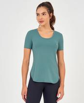 T-Shirt Eterna Gola Redonda Alongada Alto Giro Verde Urbano