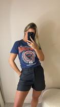 T-shirt EVA azul marinho estampada