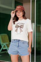 T-Shirt Feminina 100% Algodão Off Creative