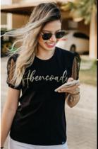 T-Shirt Feminina "Abençoada" T-Shirt Feminina "Abençoada"