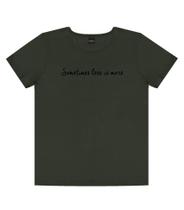 T-Shirt Feminina Adulto Sometimes Rovitex Verde