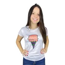 T-shirt Feminina Blusa Blusinha Camiseta Curta Tamanho Único